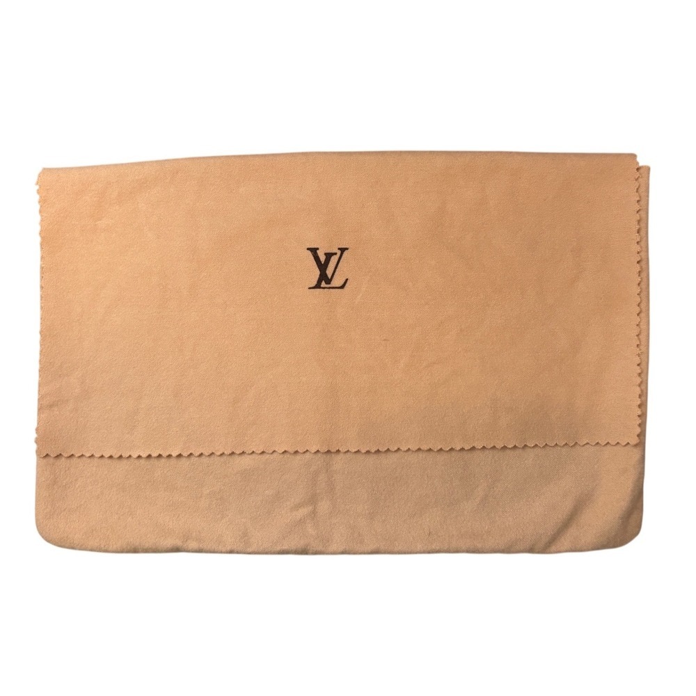 Louis Vuitton Tan Cotton Dust Bag Logo Medium 11.5 x 7.5 Inch